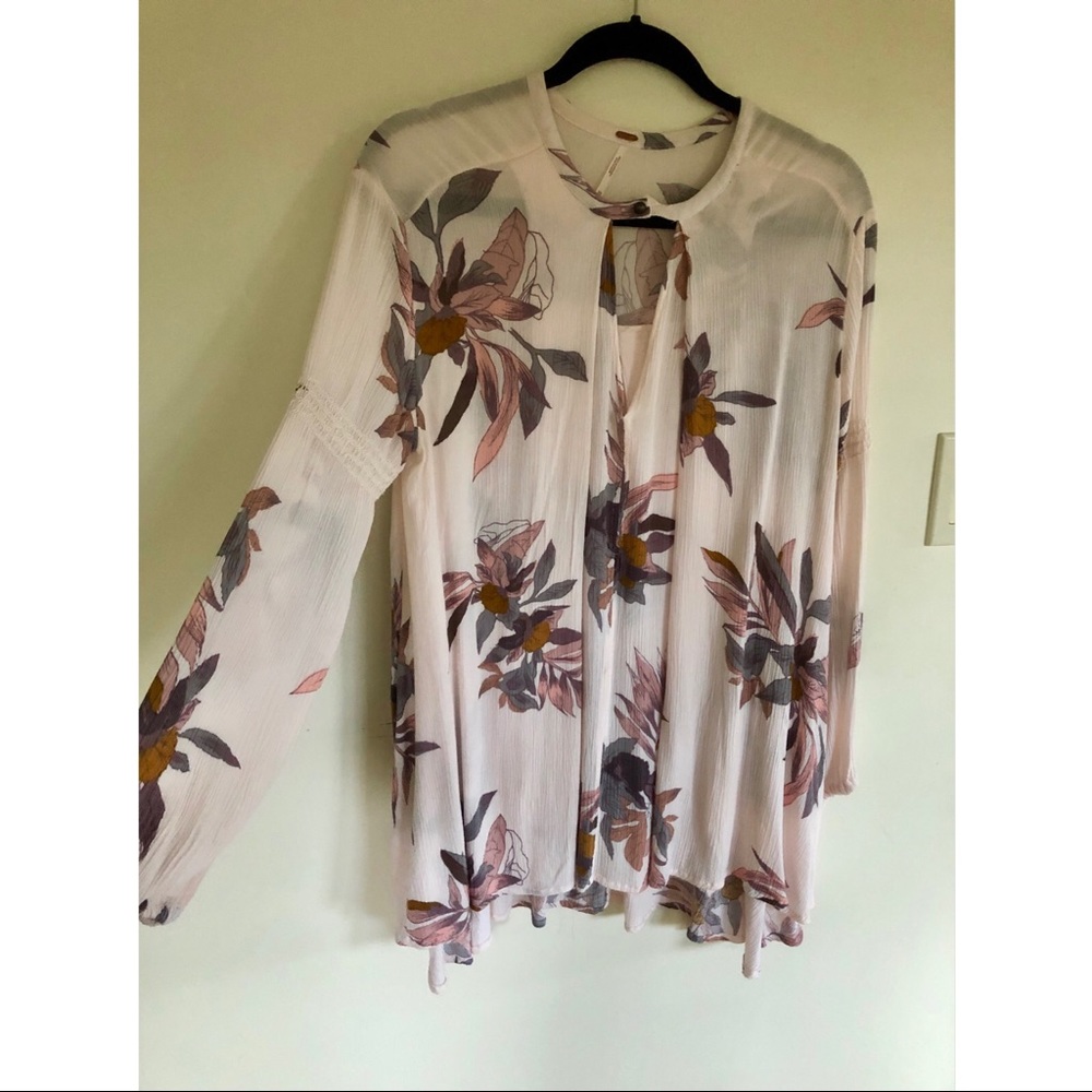 Light pink/floral free people tunic